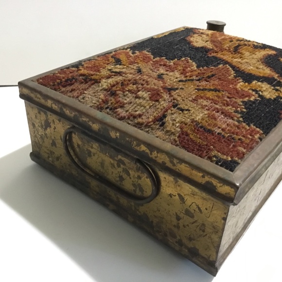 Vintage unique French foot warmer with tapestry - Picture 7 of 13